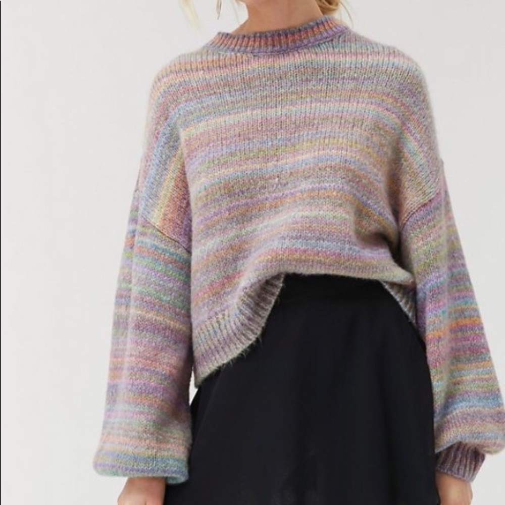 Rainbow Urban Outfitters Agatha Balloon Sweater!
